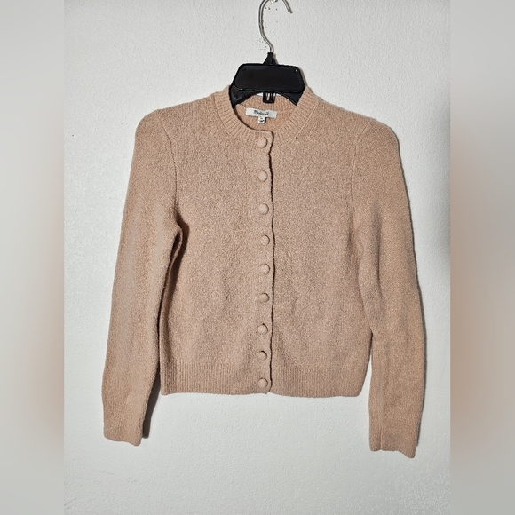 Madewell Cotton & Wool Blend Cardigan Light Pink Womens Size XS NWT - Picture 7 of 7